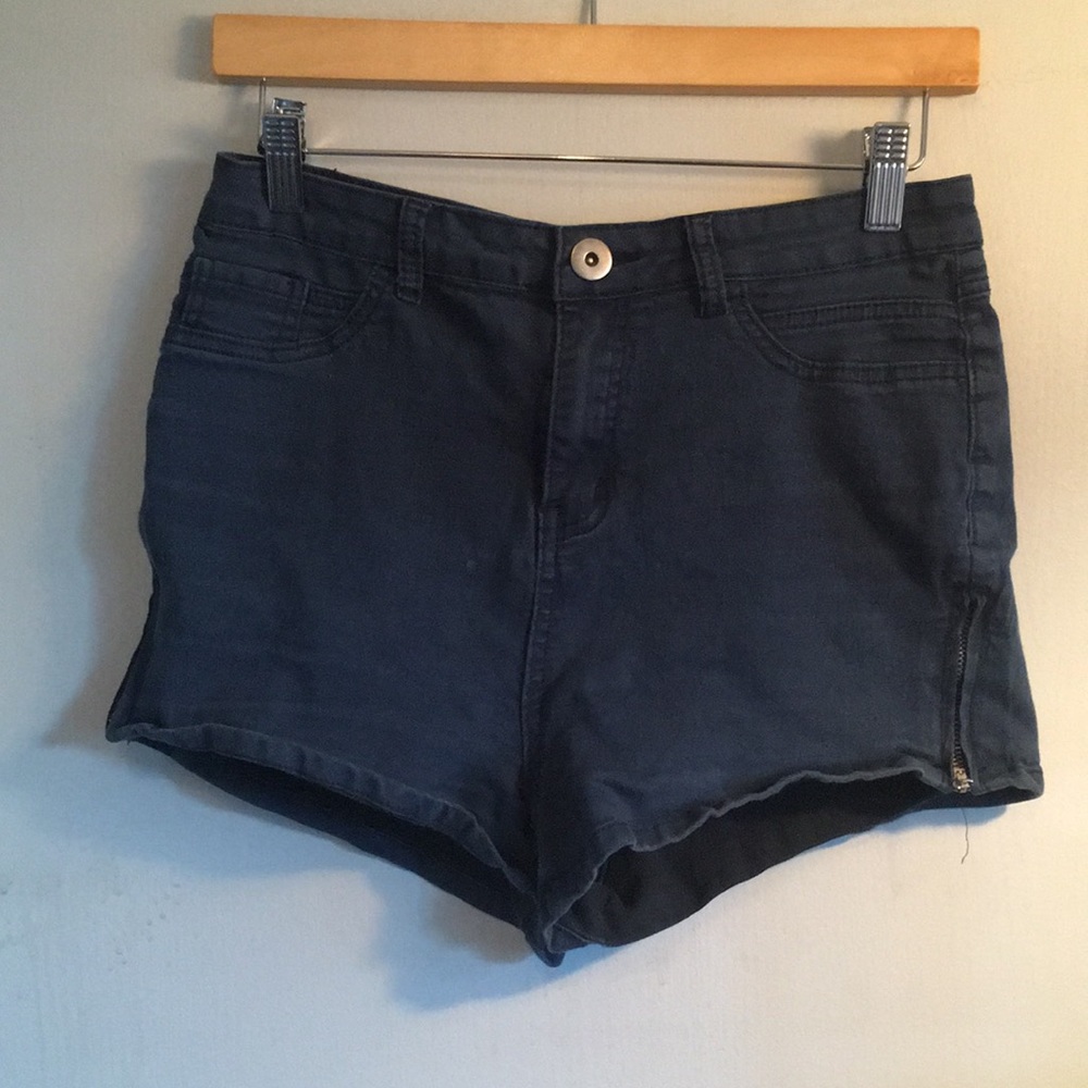 High waisted denim shorts